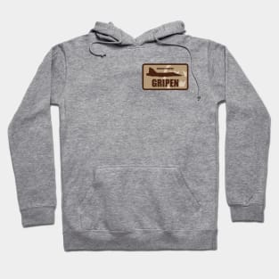 JAS 39 Gripen Patch (small logo - desert subdued) Hoodie